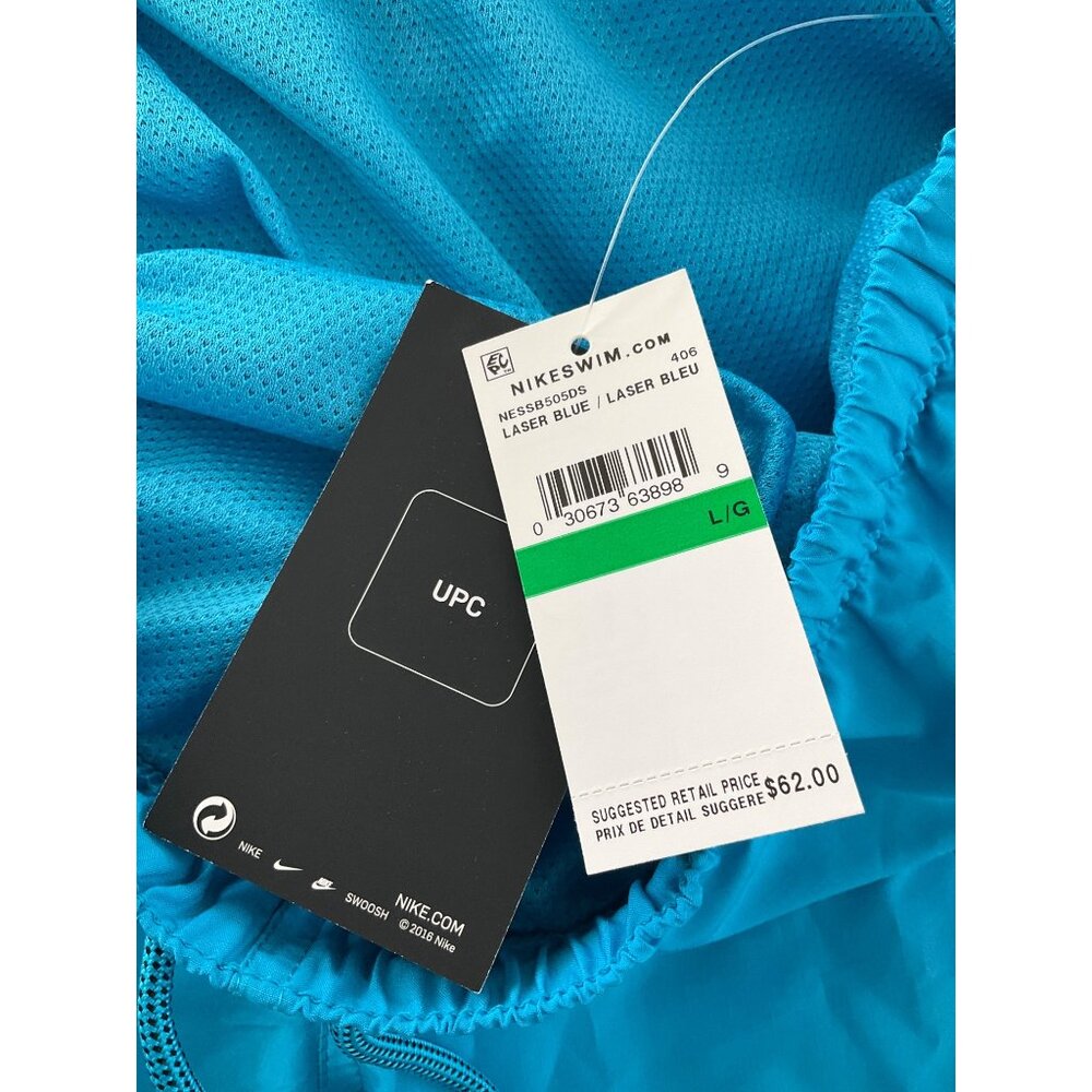 Nike Cloud Dye Packable 9" Volley Shorts Blue size Large NEW - Picture 7 of 8
